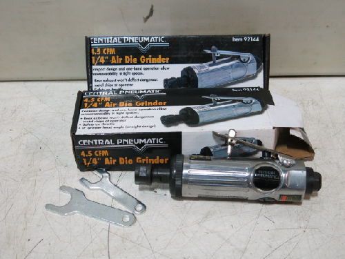 2 centrl pneunmatic 92144 pneumatic die grinder, 1/4&#034;npt, 1/4&#034; collet for sale