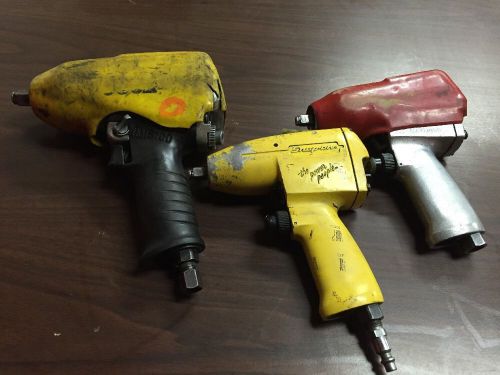 Lot Of 3 Snap On Air Impacts Im6100 And 2 Im31 For Parts (mm)
