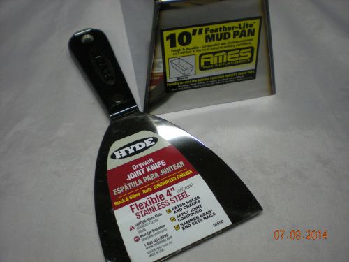 Ames Drywall Taping 10&#034;Pan &amp; Hyde 4&#034; S/S Knife
