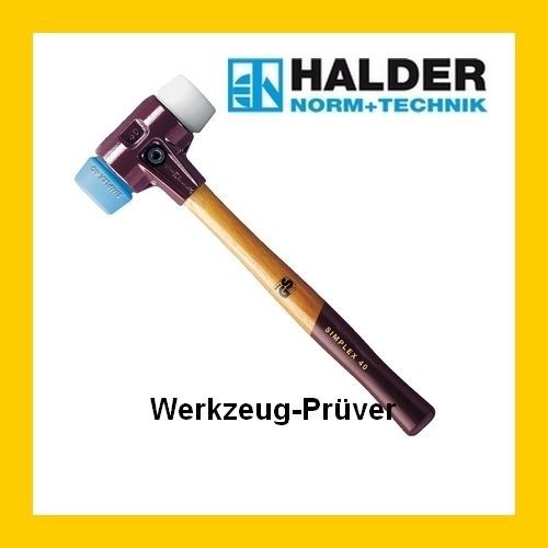 Simplex schonhammer 30mm 30 mm tpe/plastik blau/weiss mittel 340gr. halder hammer for sale