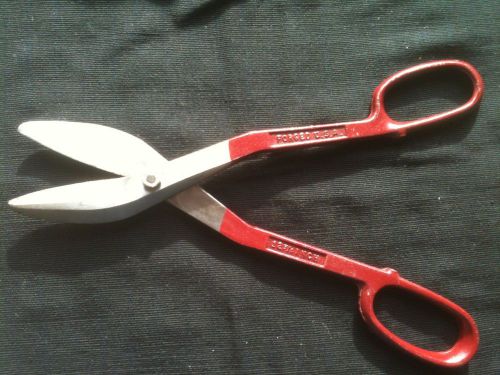 Proto 322 Professional Tin Snips, 12 3/4&#034; Long, Red Handles, Vintage Style, USA
