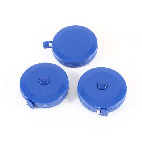 3 pcs 150cm 60 inch push button blue case soft retractable tape measure for sale