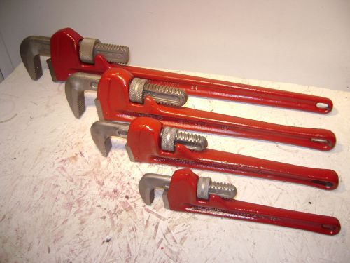 RIDGID Pipe Wrenches 24In, 18In, 14In, and 10In