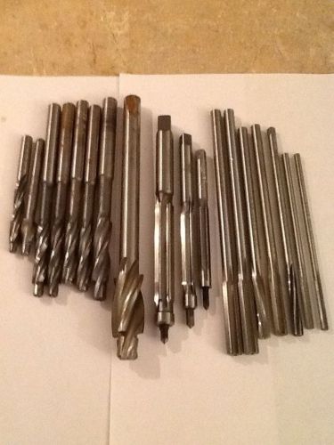 Machinist lot of 18 - 10 reamers, 8 counter bores. used for sale