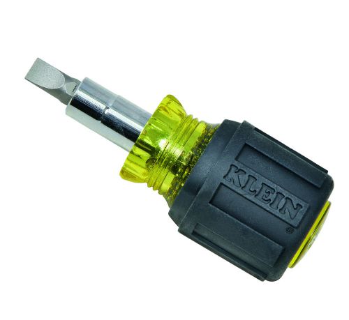 Klein tools 32561 stubby multi-bit screwdriver / nut driver 3.2&#034; overall for sale