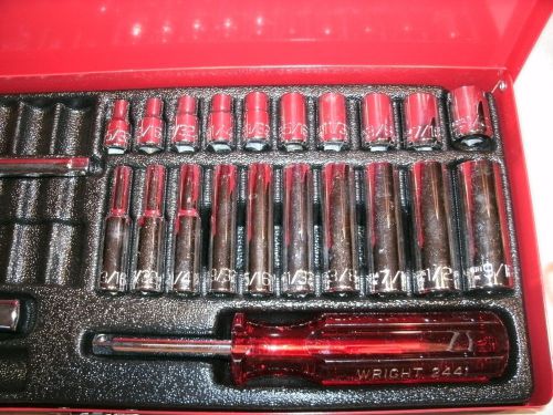 Wright tool 25 piece 1/4&#034; drive standard socket set for sale