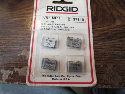 Ridgid 1/8 inch npt pipe dies Cat #37810