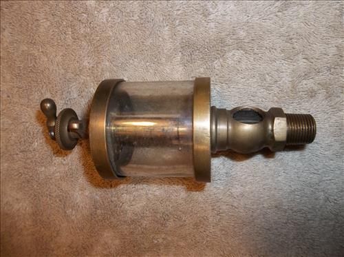 Vintage brass glass drip oiler - american lub. company, detroit michigan - l@@k for sale