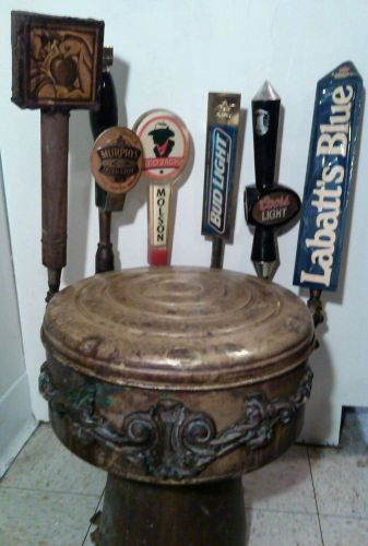 6 spout brass beer dispenser with 6 tap handles