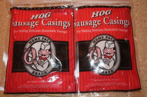 2 - Natural Hog Sausage Casings Home Pack Casing Stuffer Bratwurst Stuffing Pork