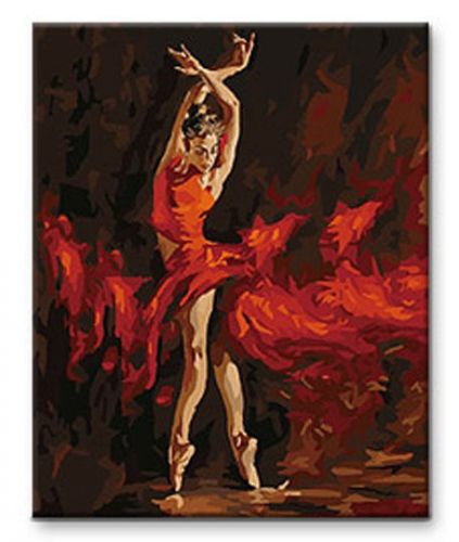 dancer large DIY paint by number kit coloring digital acrylic painting canvas