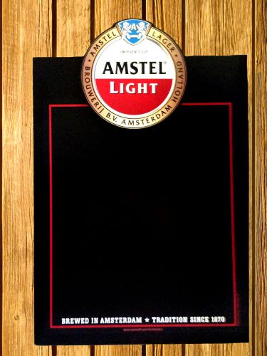 AMSTEL LIGHT HOLLAND BEER  24x36 WOOD 3D MENU MESSAGE CHALKBOARD SANDWICH SIGN