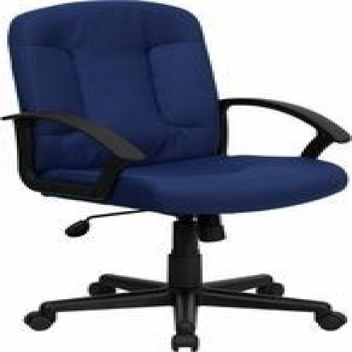Flash furniture go-st-6-nvy-gg mid-back navy fabric task and computer chair with for sale