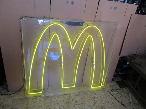 Vintage McDonalds Restaurant Neon Sign Golden Arch