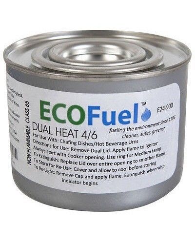 EcoFuel Dual Heat Bio Fuel Can Chafing Ventless Fireplace Firepot Petrolium Free