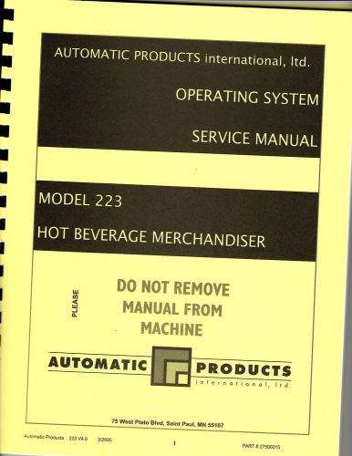 Automatic Products Model 223 Service Manual