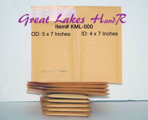 19 Self-Sealing Bubble Padded Kraft Envelope Mailers  5 x 7 inches KML Size-000