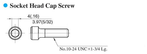 No. 10-24 UNC x 1-3/4&#034; Socket Head Cap Screw (Allen, Black Oxide, Grade 8, Hex)