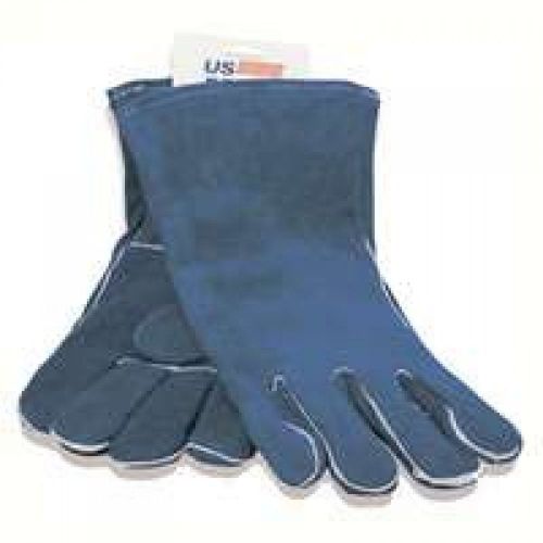 Us forge 400 welding gloves lined leather, blue for sale