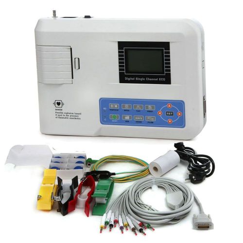 Portable Single 1 Channel 2.7&#034; Digital Electrocardiograph ECG EKG Machine CE us