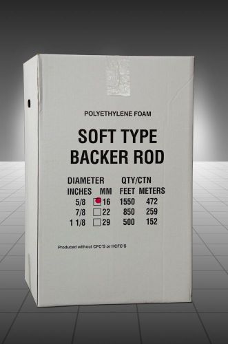 5/8&#034; Closed Cell Backer Rod, Soft Type 1,550 feet FULL BOX - Free Shipping