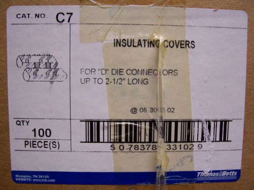 Thomas &amp; Betts Blackburn Insulated Covers For Die Connectors C7 Lot of 20