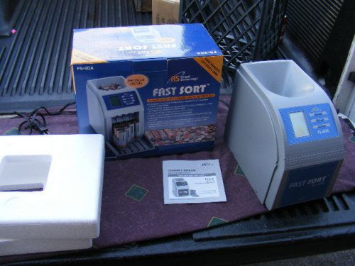Royal Sovereign FS-4DA Fast Sort Automatic Digital Coin Sorter In Box With Instr