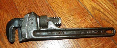 Vtg. ridgid 8&#034; pipe wrench  pat 1727623 for sale