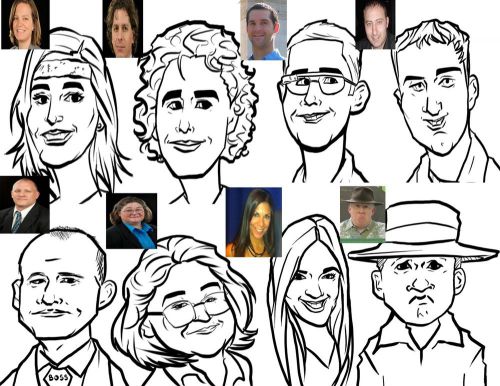 Caricature from Photo Custom Digital Personalized Trade Show Prize Party Favor