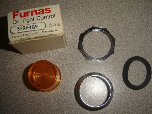 Furnas 52RA4G9 Amber Lens Oil Tight Control Selector Push Operator NIB