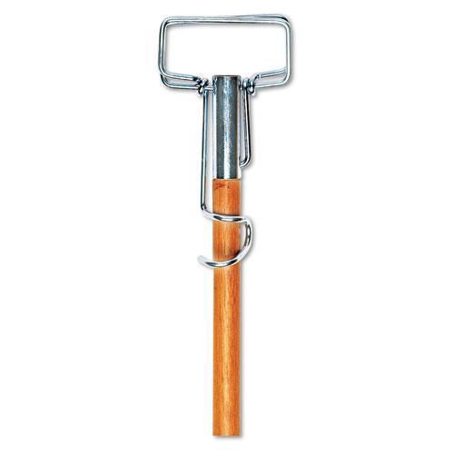 NEW UNISAN 609 Spring Grip Metal Head Mop Handle for Most Mop Heads, 60 Wood