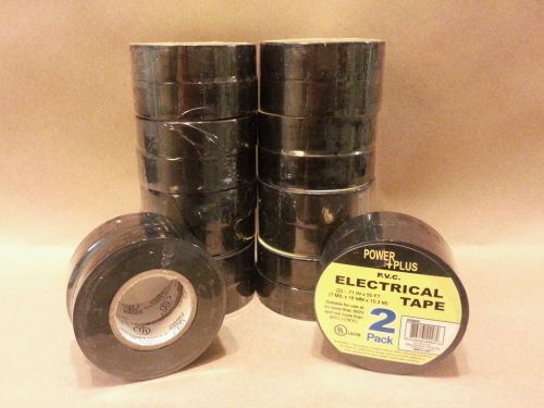 20 rolls p.v.c. black electrical tape .71&#034; x 50 ft 600v 176°f fast free shipping for sale