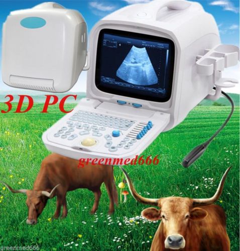 3d pc platform vet veterinary ultrasound scanner machine +rectal probe horse cow for sale