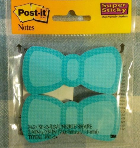 Post-it Notes Super Sticky Blue Bowtie (2050-DM-BTIE / 50 per stack / 100 Total)