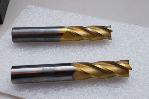 2 Kennametal carbide 3/4&#034; end mill.4 flute.coated.