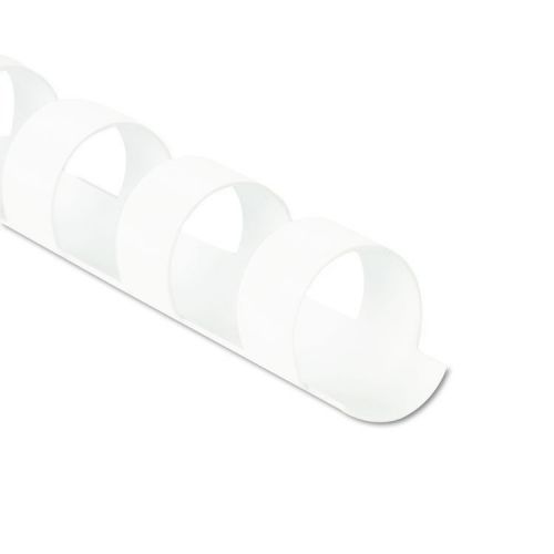 Plastic Comb Bindings, 3/8&#034; Diameter, 55 Sheet Capacity, White, 100 Combs/Pack