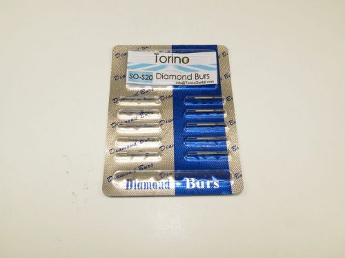 Dental Diamond Burs Conical Trunk Lab SO-S2O FG Set /1 Pack 10 Pcs TORINO