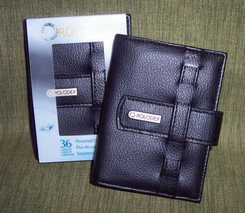 BUSINESS /CREDIT CARD/ID/PHOTO WALLET-CASE*HOLDS 36* BLACK,GOLD or RED=ROLODEX
