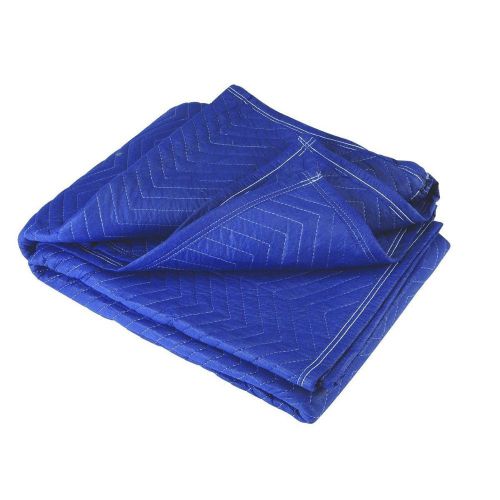 72&#034; x 80&#034; MOVER&#039;S BLANKET (Blue poly cotton) Padded Quilted furniture moving