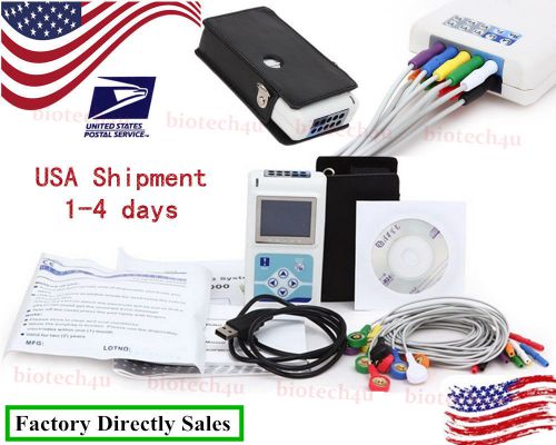 12-CH Color ECG Holter Recorder&amp;Analyzer,Holter Monitor TLC5000?USA shipment?