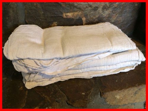 500 INDUSTRIAL SHOP WIPING RAGS CLEANING TOWELS WHITE COMMERCIAL NEW FREE SHIP