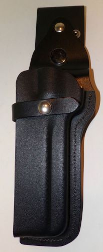 Safari land black hard plastic &amp; leather right side heavy duty gun holster for sale