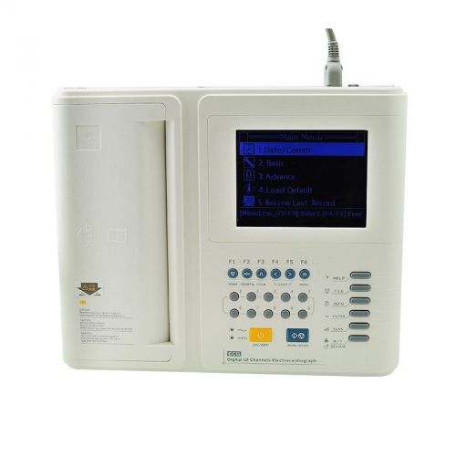 5.7&#034; Digital Electrocardiograph ECG Machine EKG 15 Cases 12 Channel ECG1201