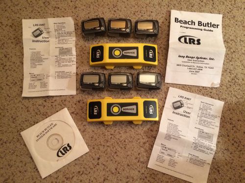 Lrs xp (beach butler) push-for-service system (2 push-button devices &amp; 6 pagers) for sale