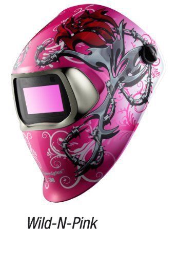 3M Speedglas Wild-N-Pink Welding Helmet 100 with Auto-Darkening Filter 100V- Sha