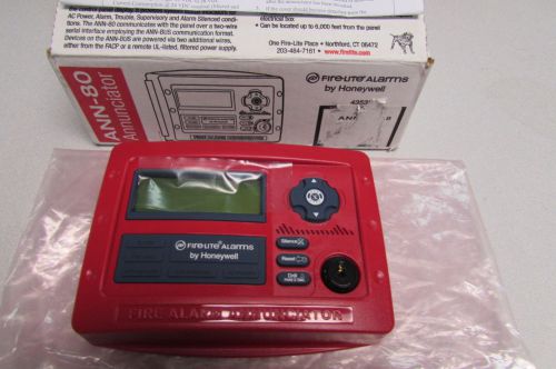 Honeywell Firelite ANN-80 Red Fire Alarm Annunciator LCD display - Free Ship