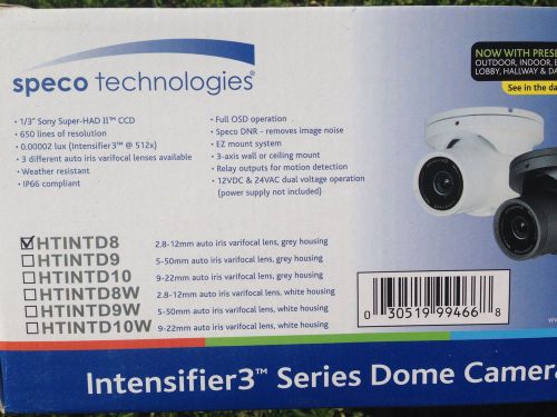 Bnib speco htintd8 intensifier analog camera for sale