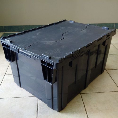 65 stackable &amp; nestable plastic (hdpe) storage bins(sold by lots of 65/pallet) for sale