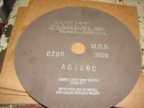 Avery abrasives ac226c 12&#034; x 1/16&#034; &amp; 1-1/4&#034; bore cut off wheel ***nib*** for sale