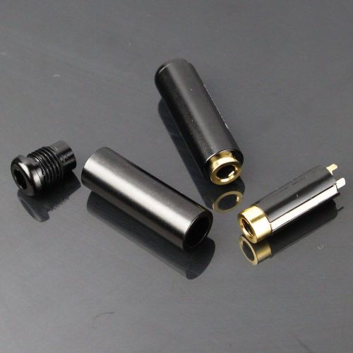 Bk 3.5mm 4 Pole Female Repair headphone Jack Plug Metal Audio Soldering adapter